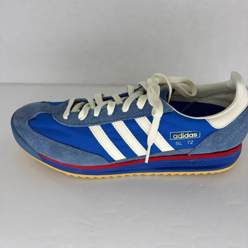 Adidas SL 72 RS Blue Scarlet White Red Gum Originals Retro Sz 12